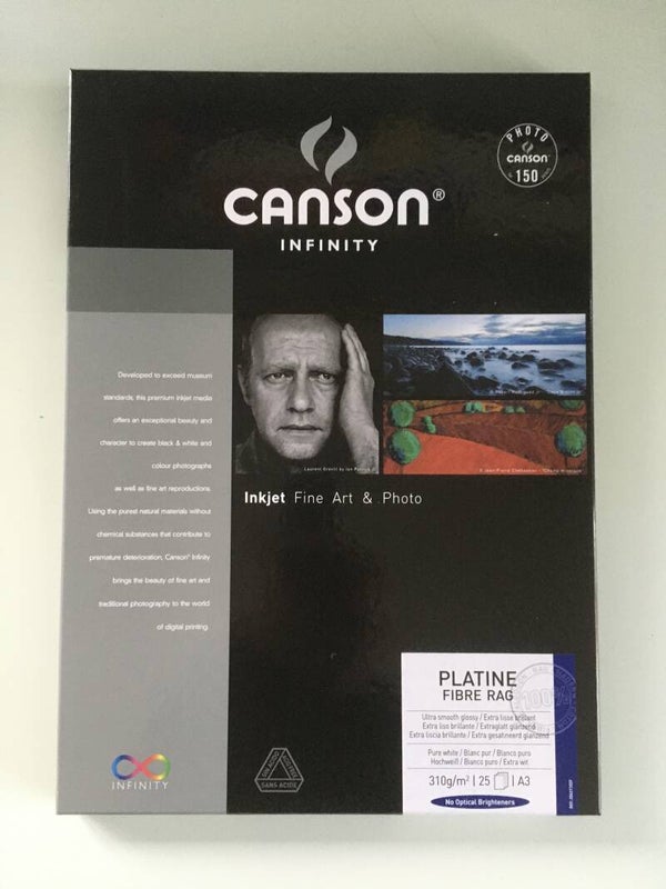 Canson Platine Fibre Rag A3/25 Vel