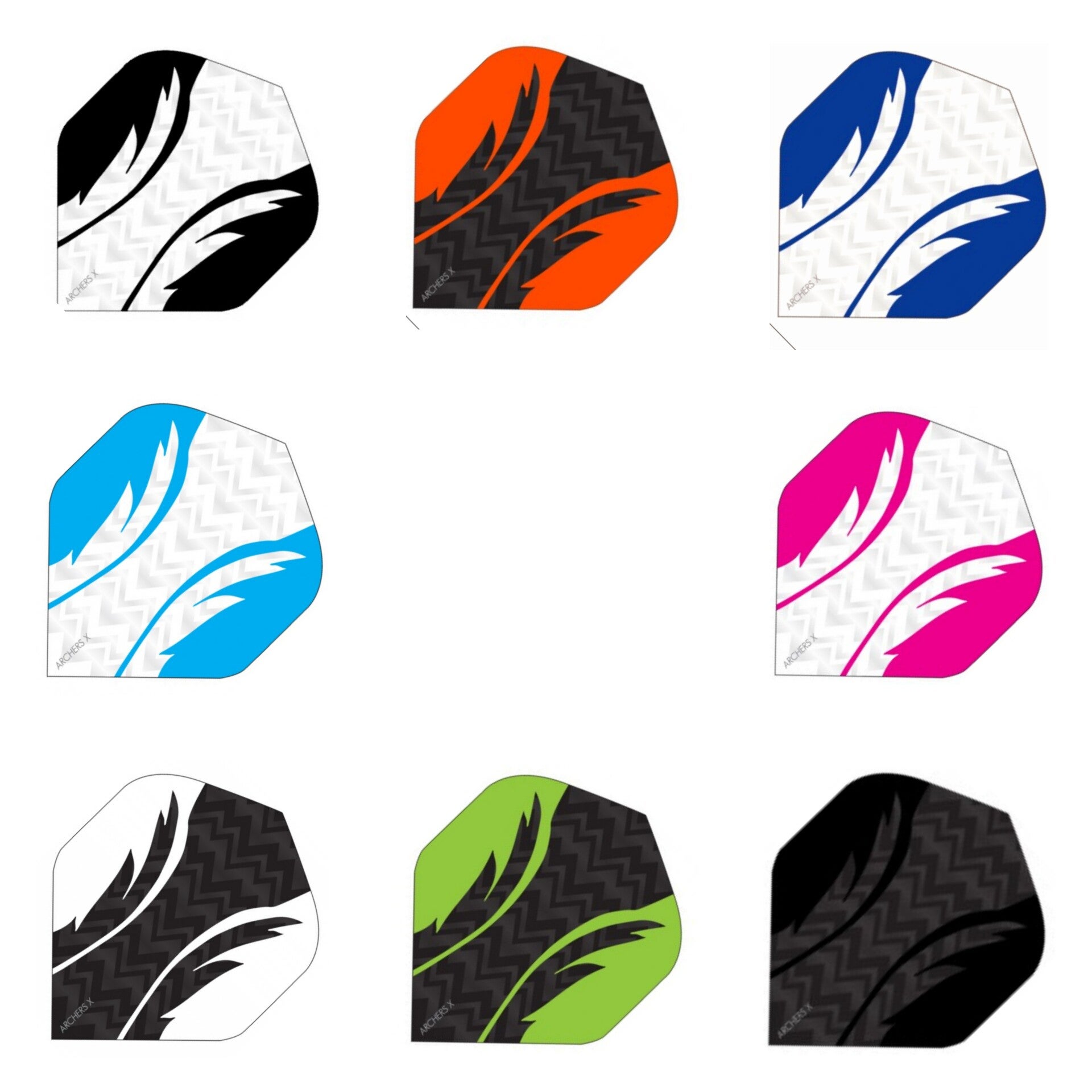 Archers X-Pro Flame Series  – Dart Flights – Standard – 100 Mikron – Farbauswahl
