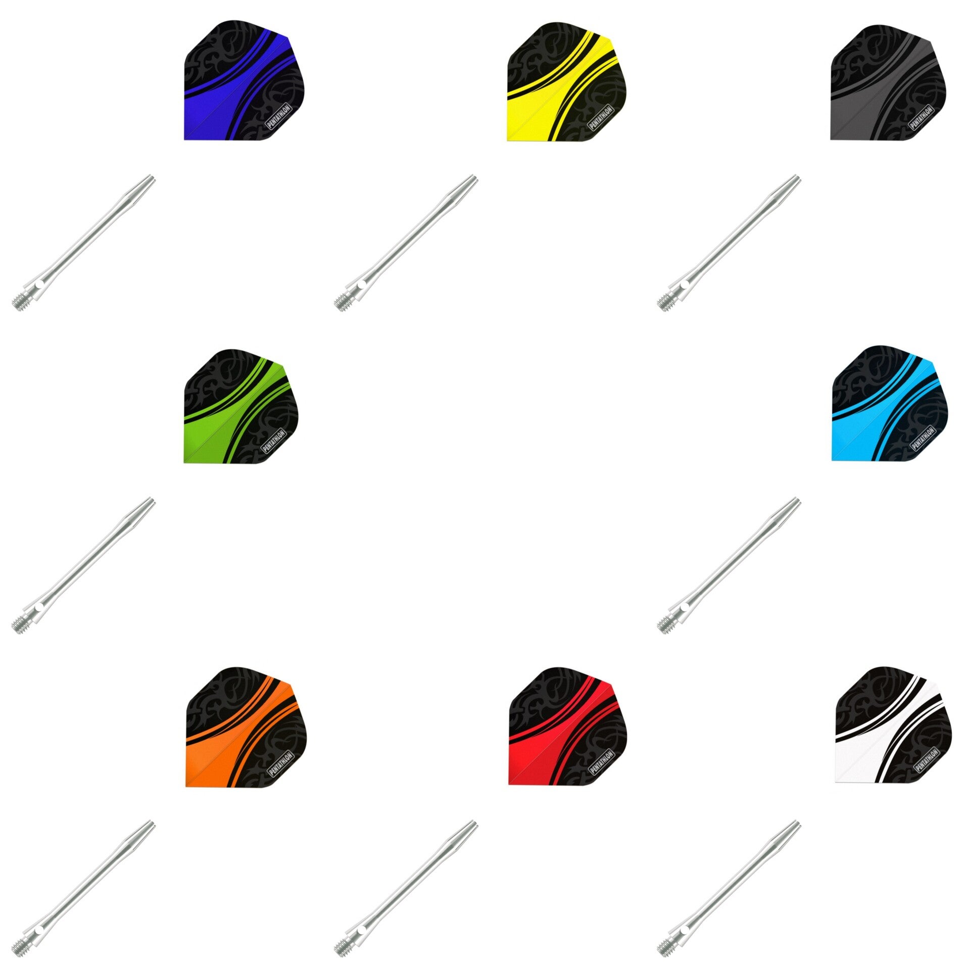 Pentathlon Classic Flights + Designa Aluminium Schäfte Setup‑Kombination Farbauswahl