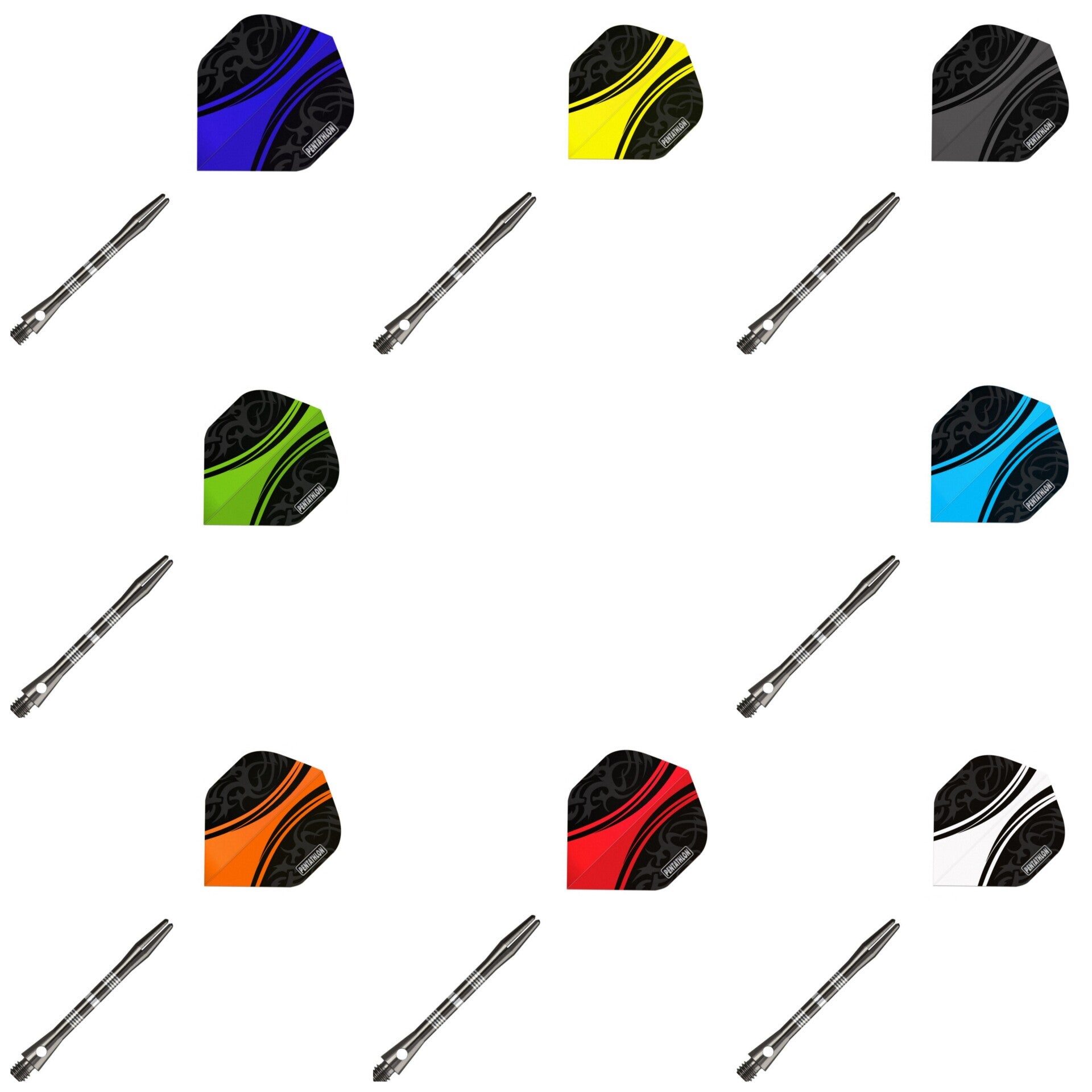Pentathlon Classic Flights + Designa Multiline Aluminium Schäfte Setup‑Kombination Farbauswahl