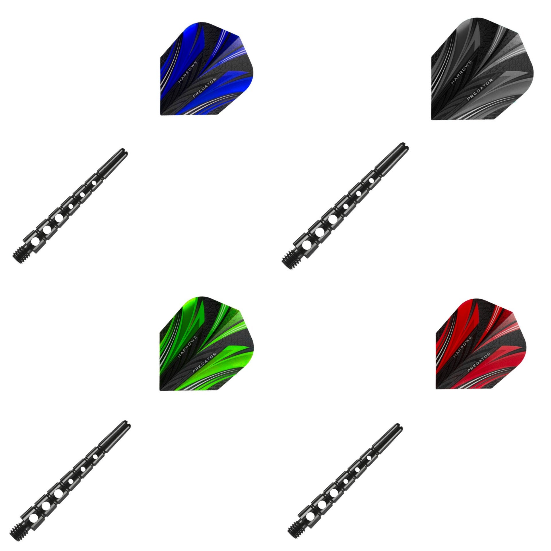 Harrows Predator Flights + Harrows Graflite Schäfte Setup‑Kombination – Farbauswahl