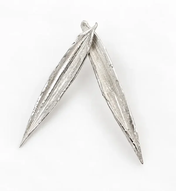Silver Leaf | Handgemaakte zilveren oorbellen