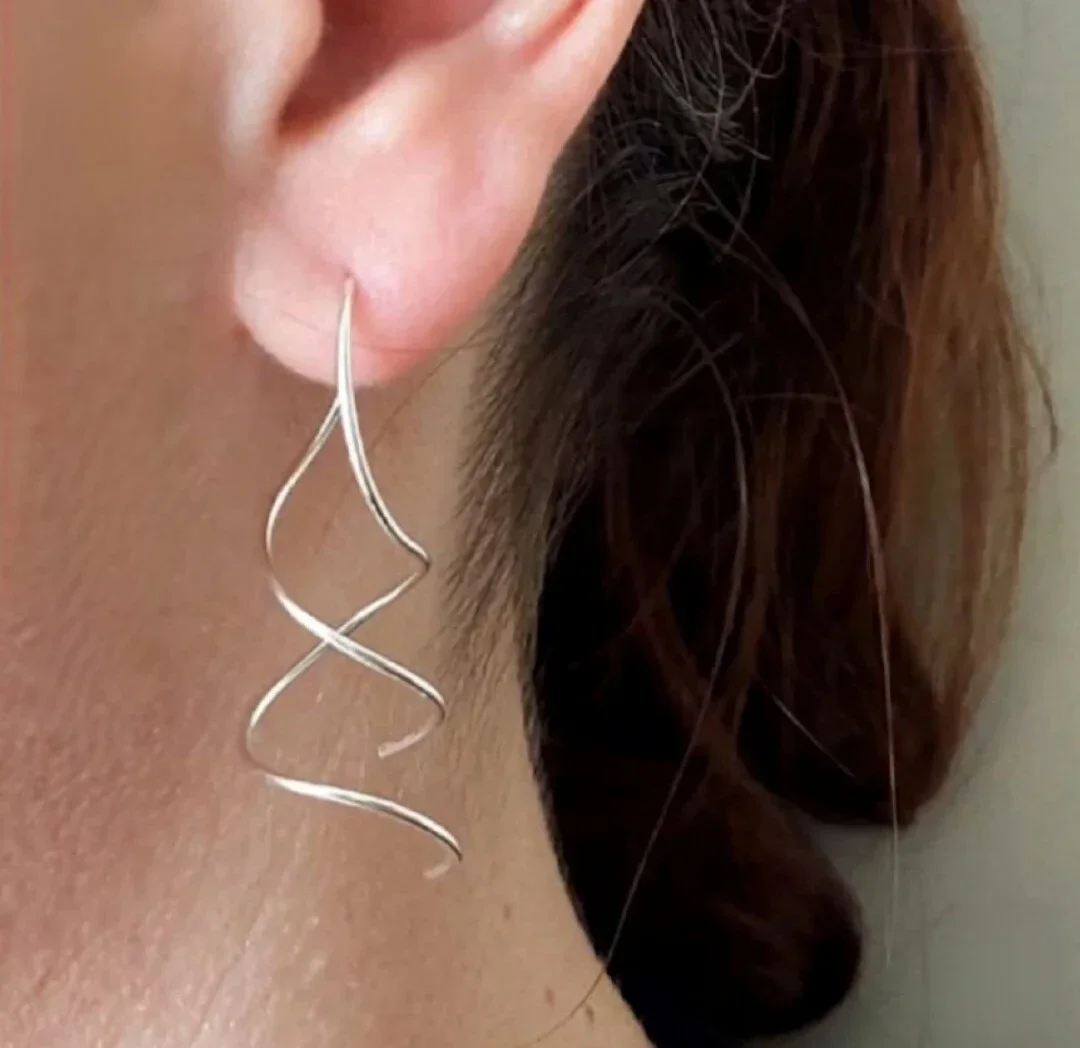 Twisted Elegance | Handgesmede zilveren oorbellen