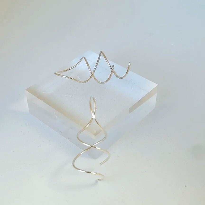 Twisted Elegance | Handgesmede zilveren oorbellen