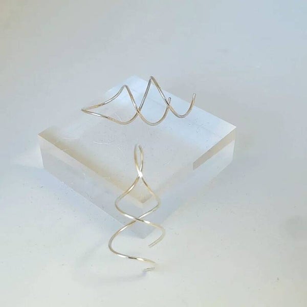Twisted Elegance | Handgesmede zilveren oorbellen