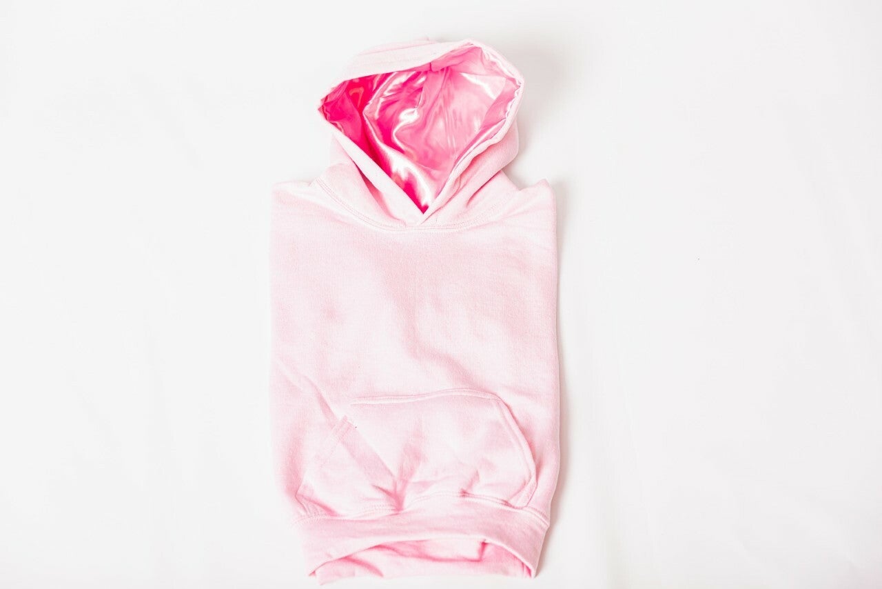 Adult "Pink" Satin Lined Luxury Hoodie