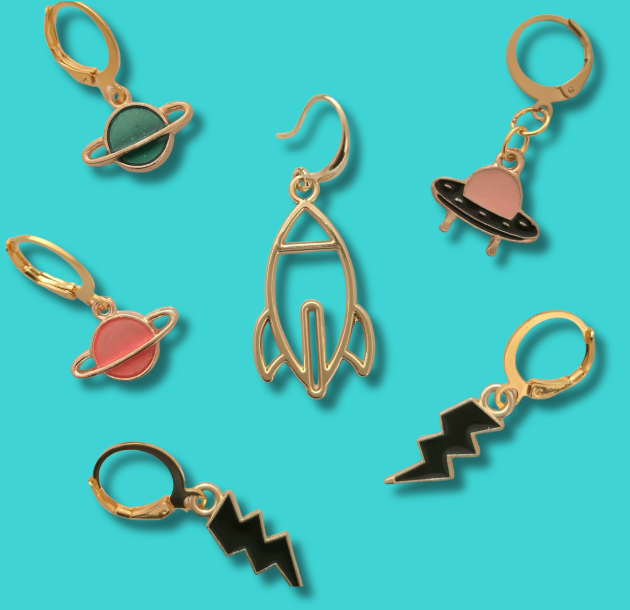 de grootste collectie space oorbellen