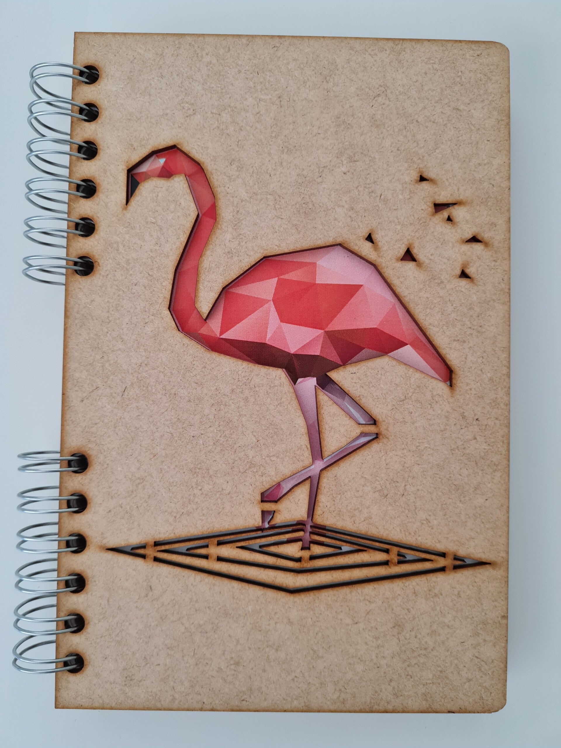 Houten notitieboek "Flamingo"