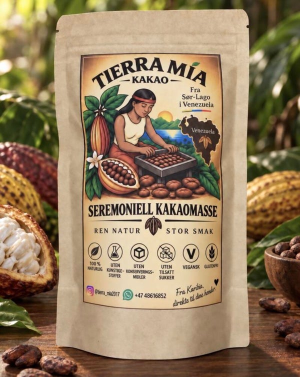 Seremoniell kakao 100 % kakaomasse fra Venezuela Sur del lago