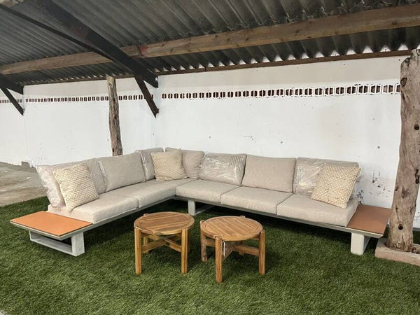 Loungeset aluminium hoekbank