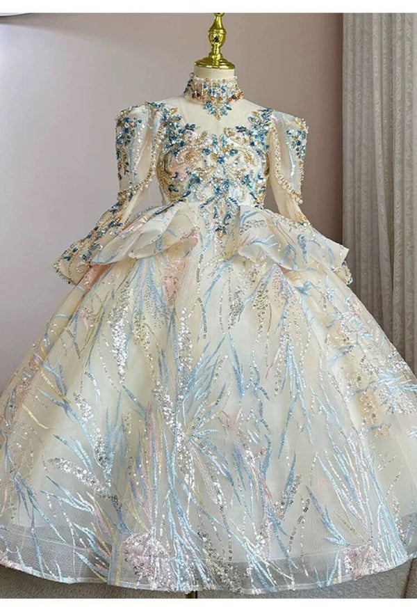 👑 Celestial Bloom Couture Gown