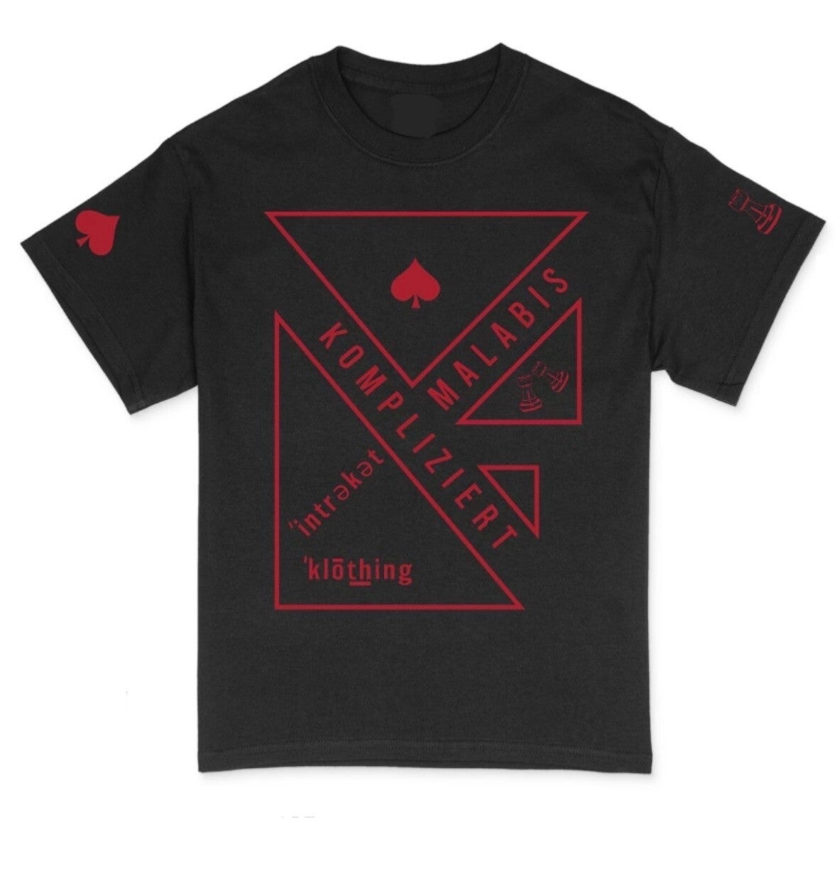 100% Cotton Red and Black Biker Style T-Shirt