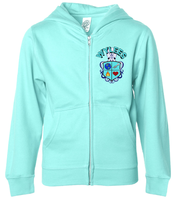 Youth Size Light Blue Zip Up