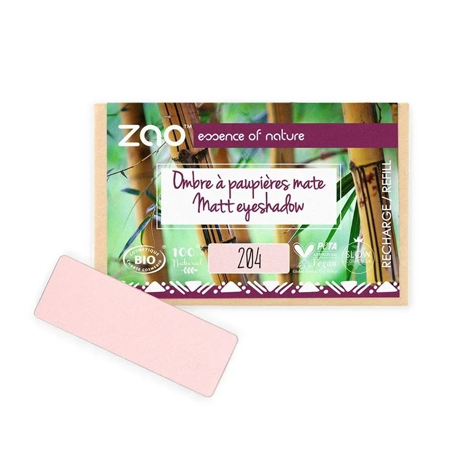 Zao oogschaduw refill mat 204 Golden Old Pink 1,3 gram