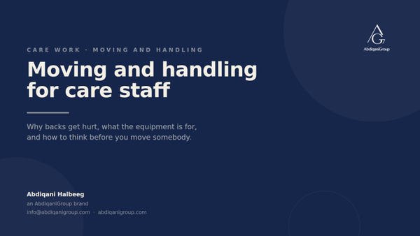 Moving and Handling for Care Staff