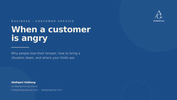 When a Customer Is Angry