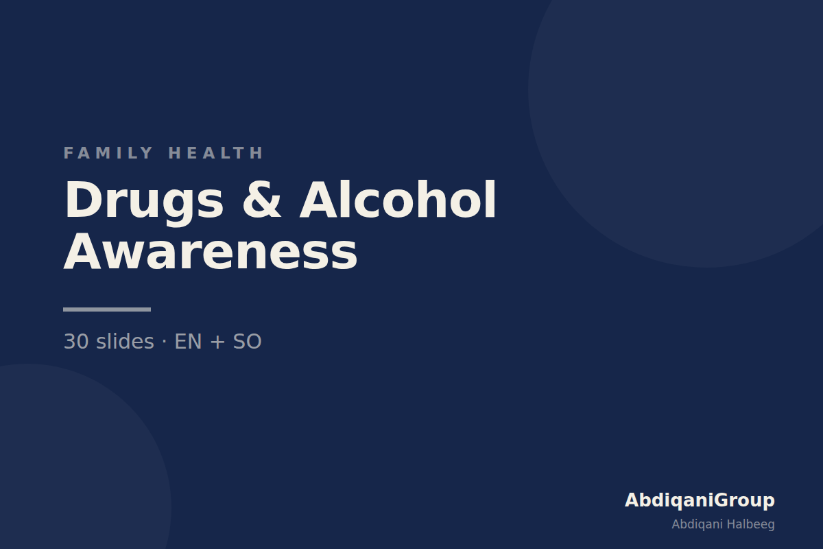 Drugs and Alcohol — Awareness and Prevention