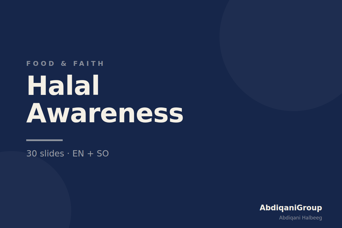 Halal Awareness Training