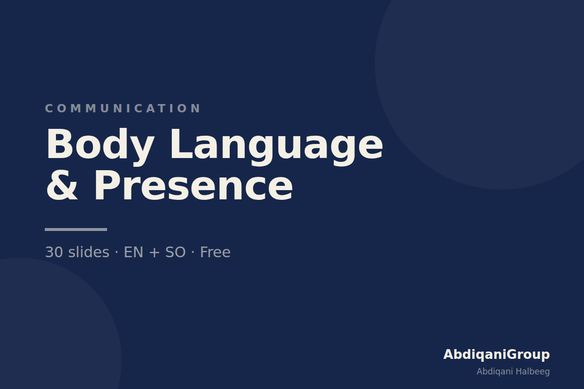 Body Language and Presence — What You Say Without Speaking