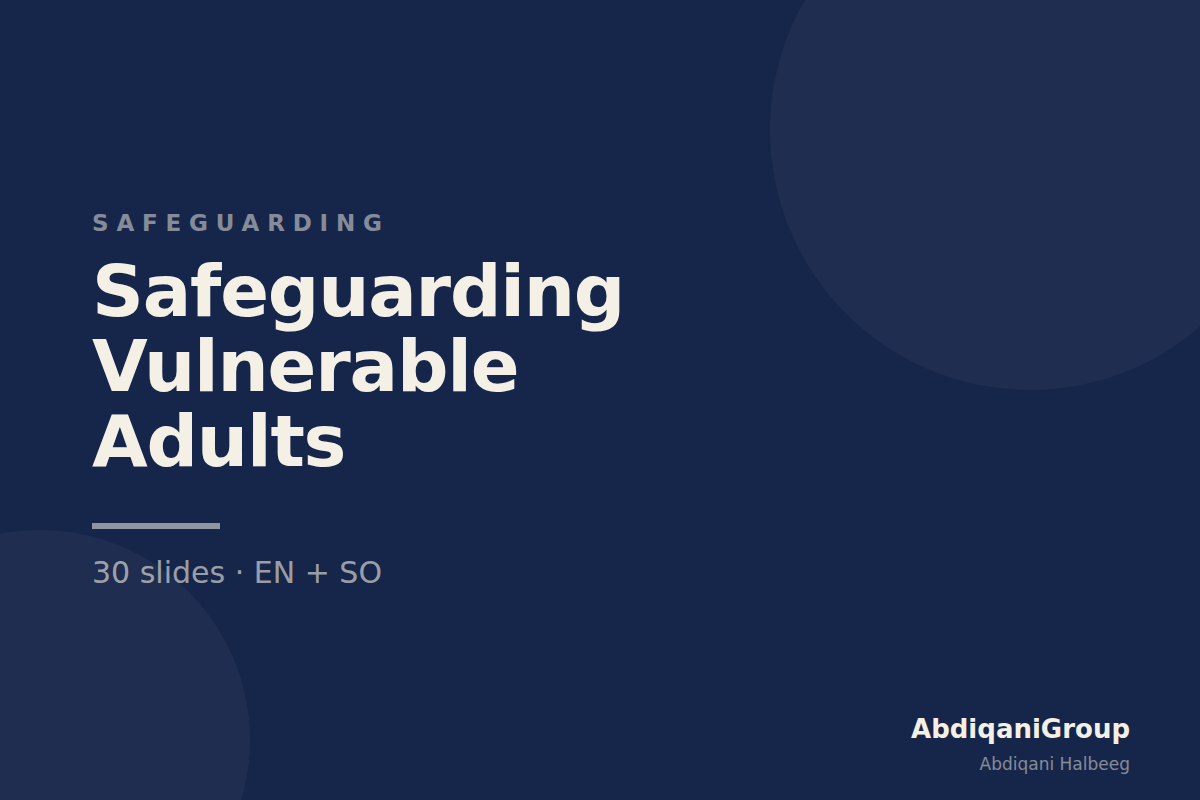 Safeguarding Vulnerable Adults