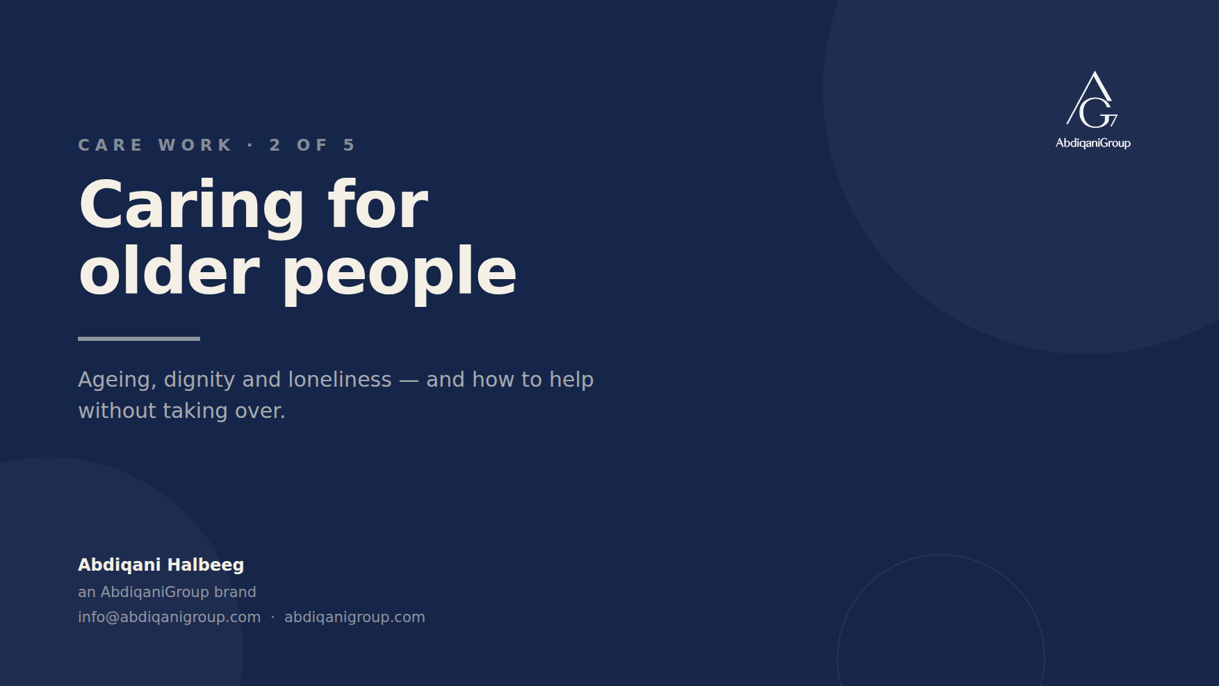 Caring for Older People