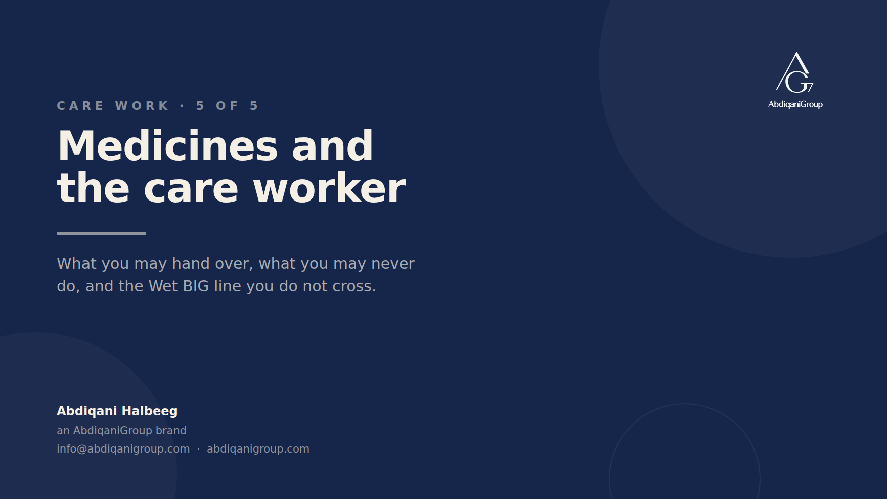 Medicines and the Care Worker