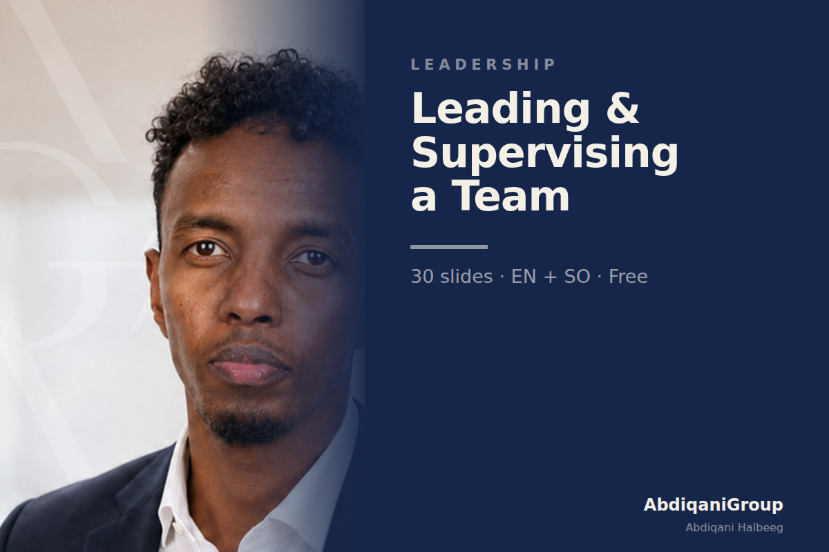 Leading and Supervising a Team