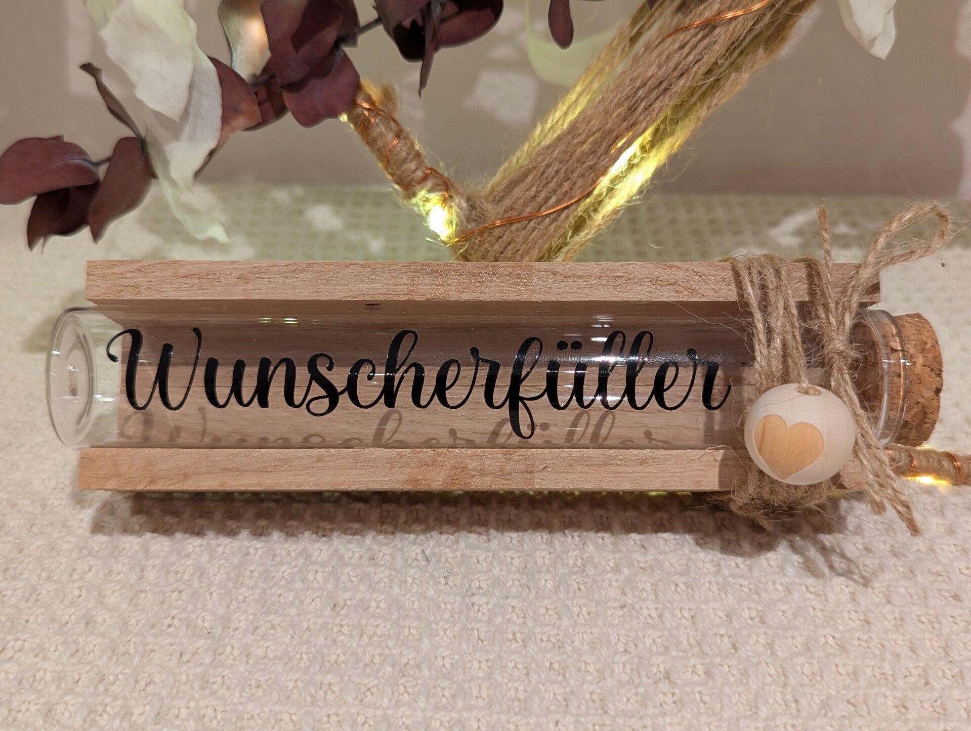 Wunscherfüller, Geldgeschenk, schwarze Schreibschrift