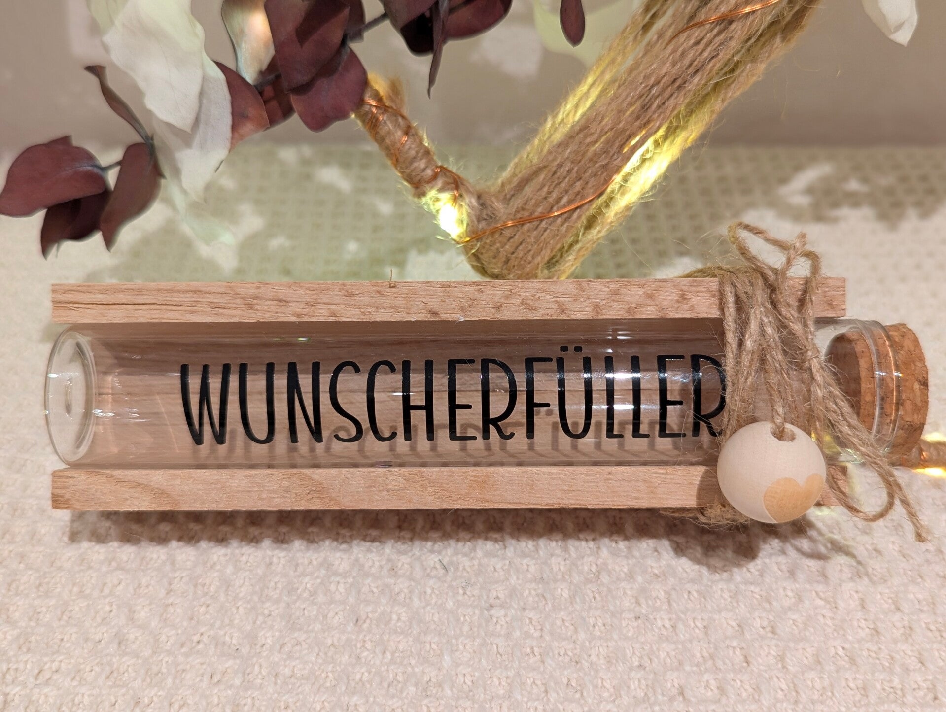 Wunscherfüller, Geldgeschenk, schwarze Großbuchstaben