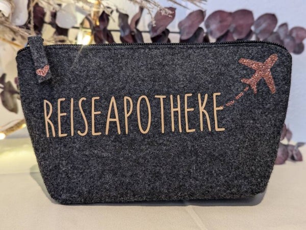 Filz Kosmetiktasche S Reiseapotheke