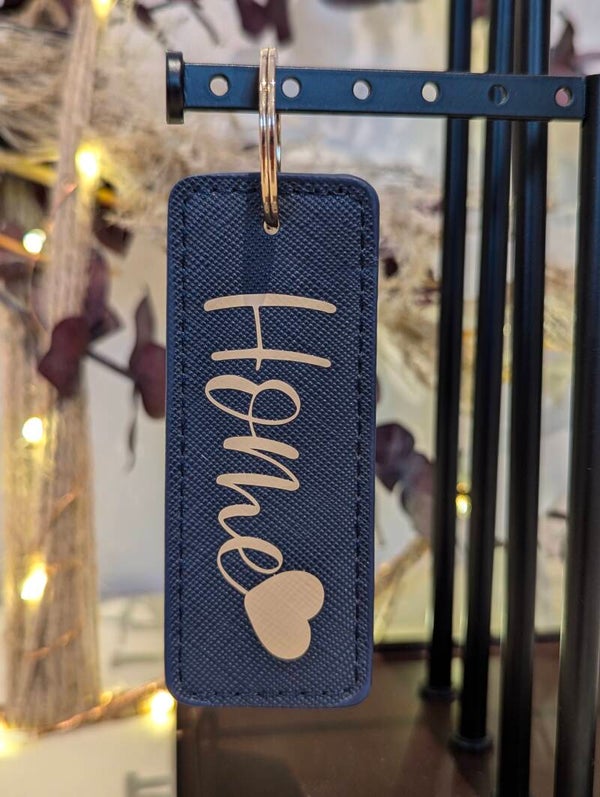 Schlüsselanhänger Home blau