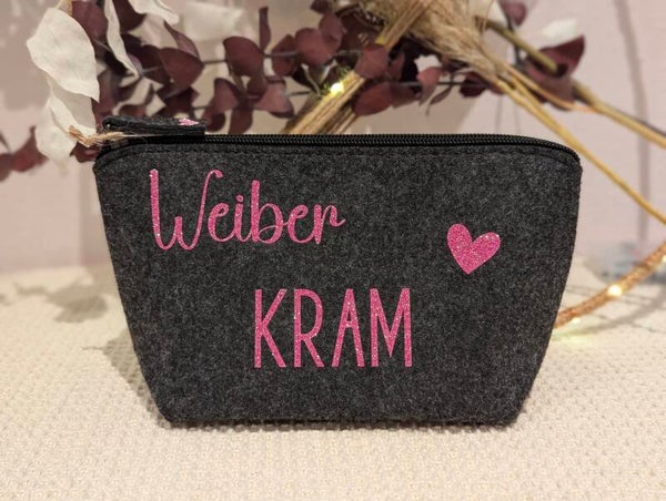 Filz Kosmetiktasche S Weiber KRAM