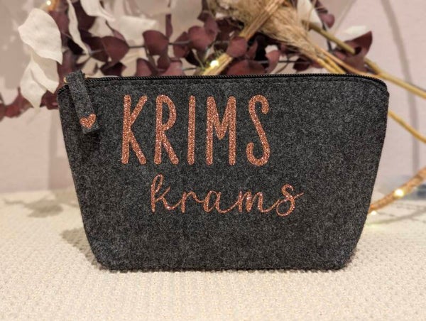Filz Kosmetiktasche S KRIMS krams
