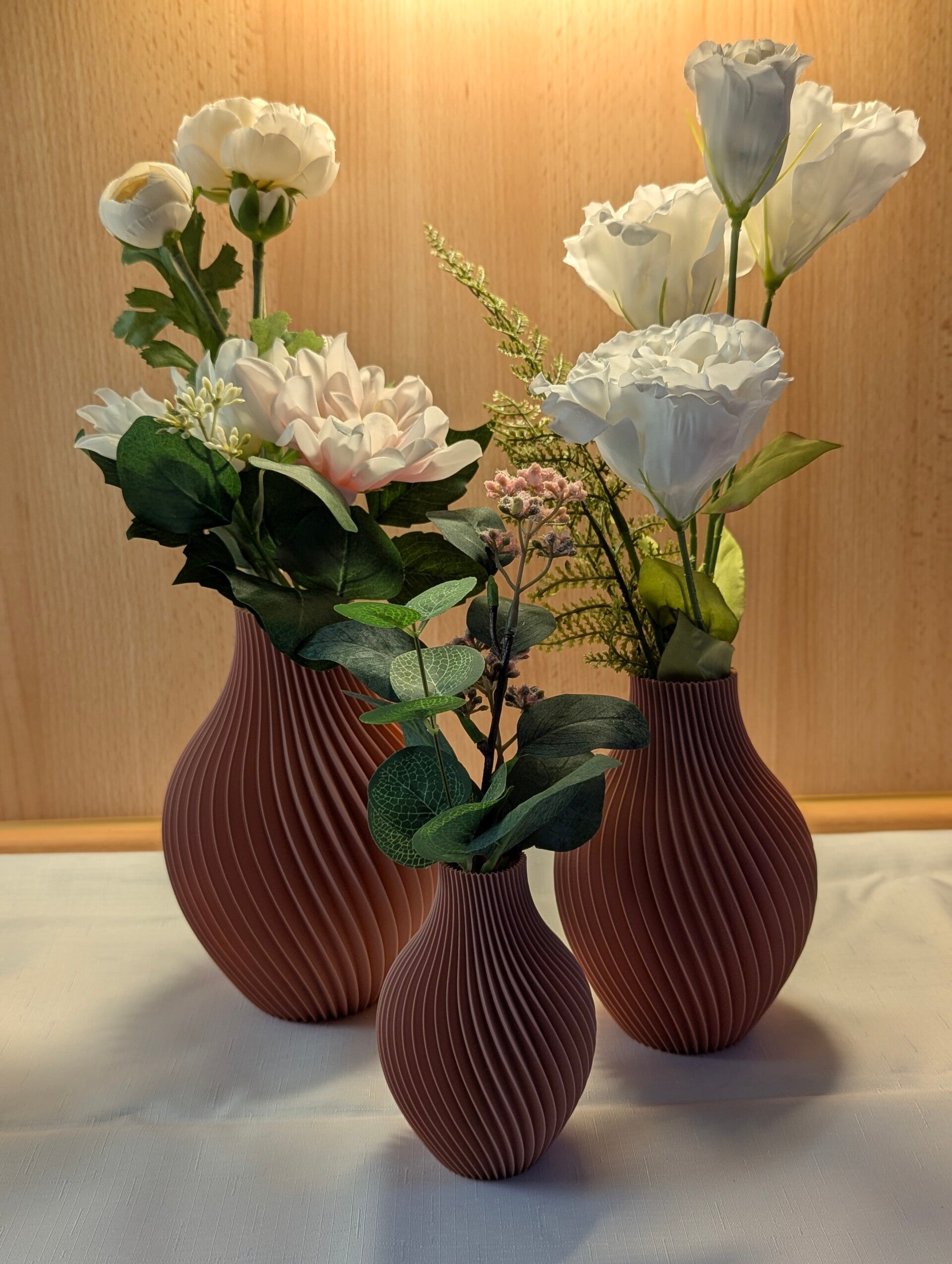 Vasen in 3 Größen, altrose
