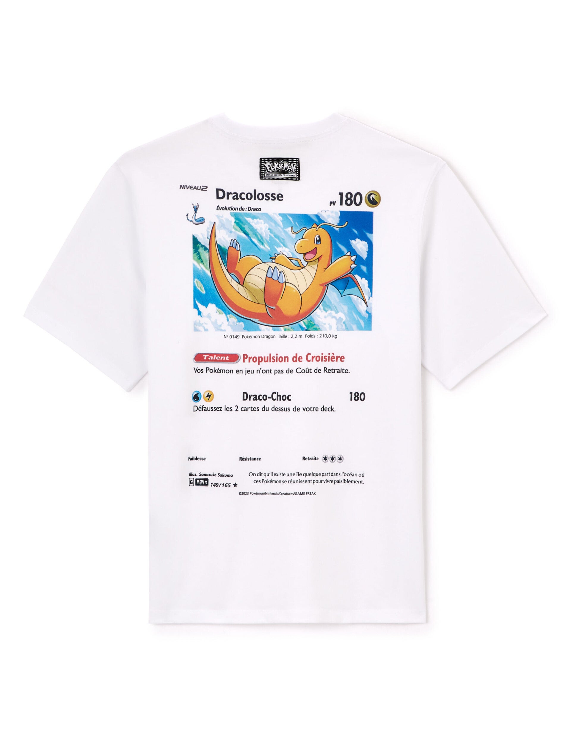 Pokémon - T-shirt blanc Dracolosse - By Celio