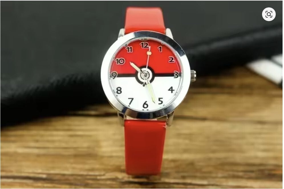 Montre Pokémon Pokéball - Style Rouge et Blanc