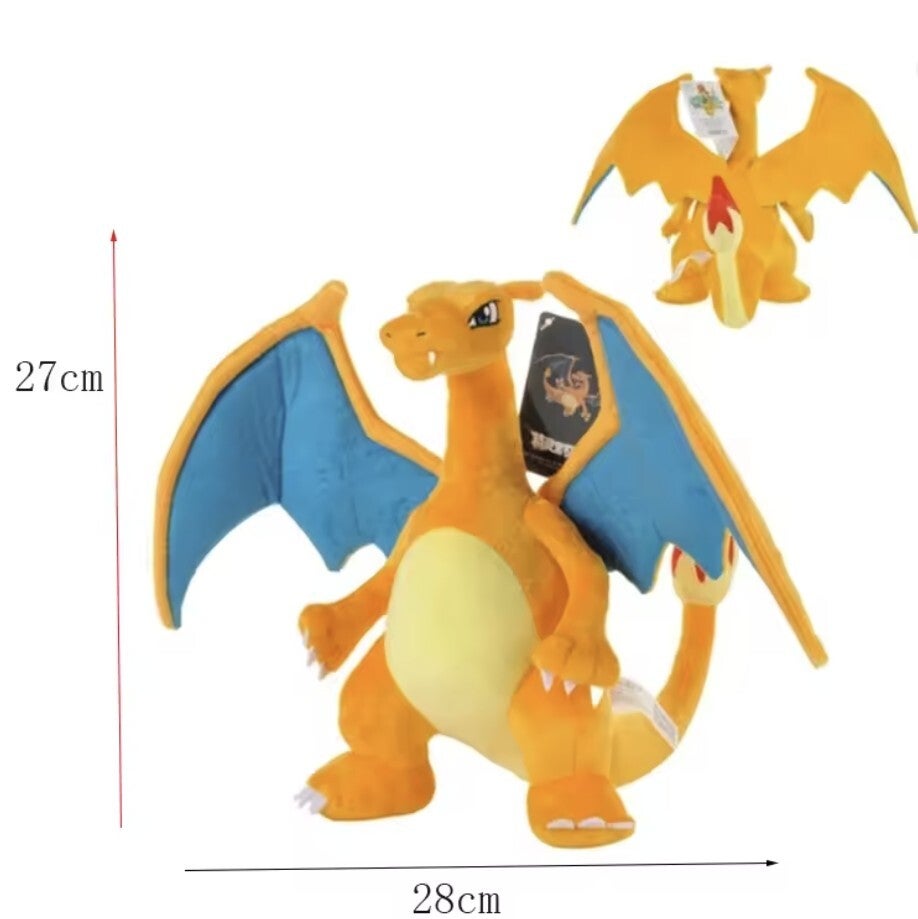 Peluche Dracaufeu 27 cm : L'emblématique Pokémon de Feu