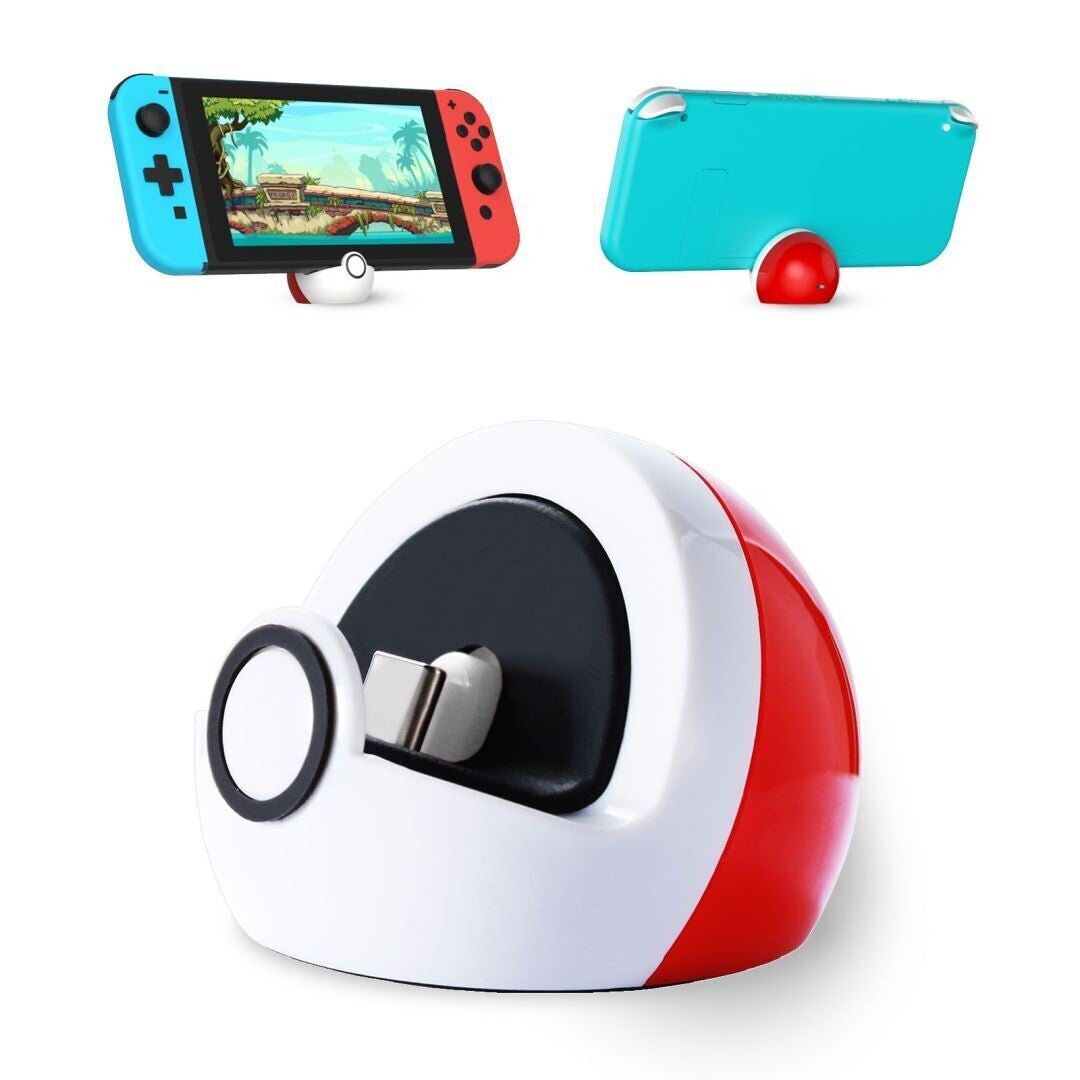 Station de Charge Poke Ball Compacte pour Nintendo Switch/Lite/OLED