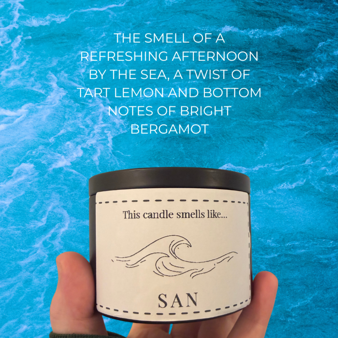 This candle smells like SAN (8 oz.)
