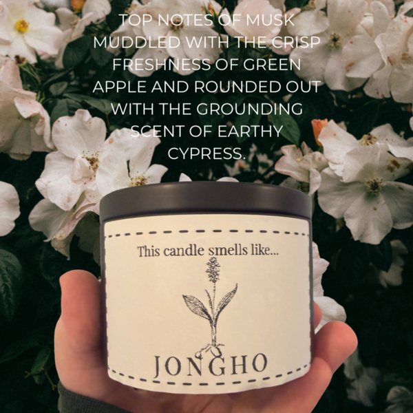 This candle smells like JONGHO (8 oz.)