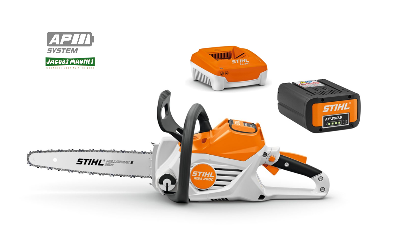 Stihl MSA 200 C-B accu kettingzaag (met AP 300 S accu en AL 301 lader)