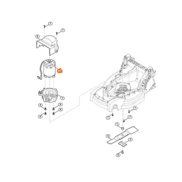 Stihl elektromotor voor RMA 235 (63116000210)