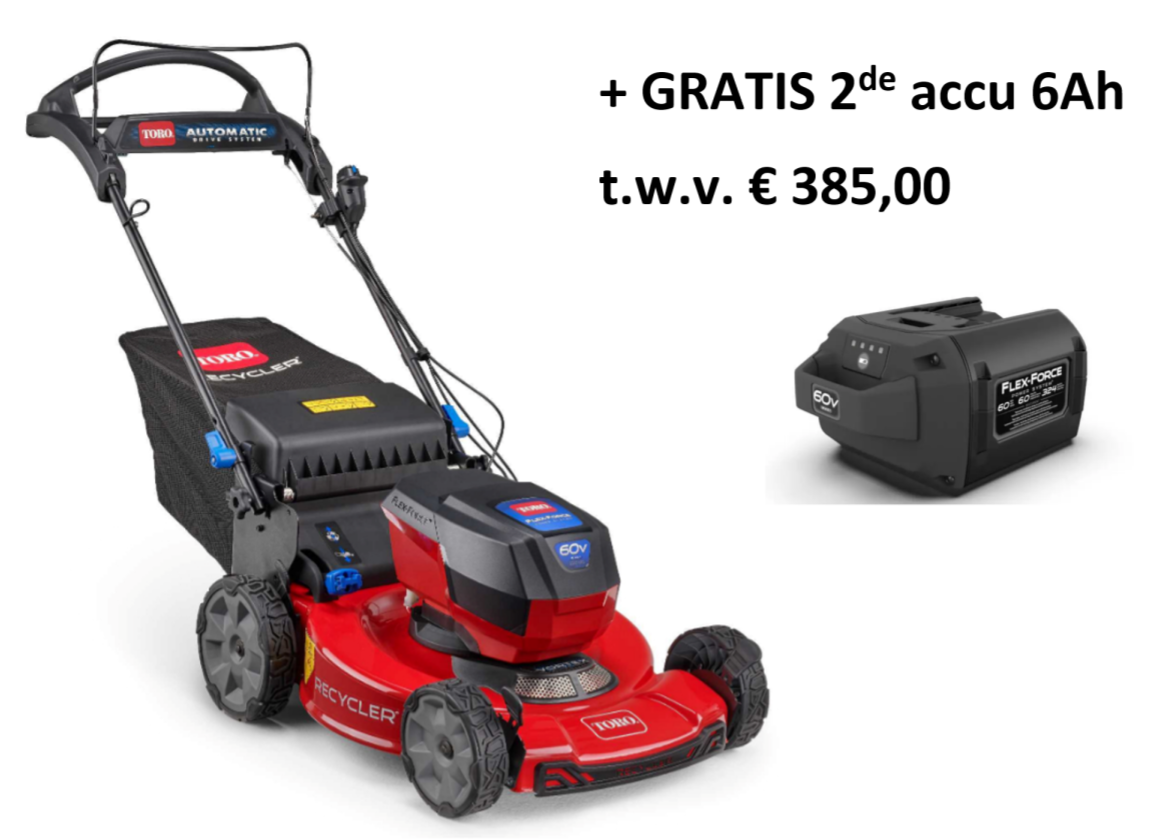 Toro 21864 accu grasmaaier (55cm, 60V met 7,5Ah accu en lader)