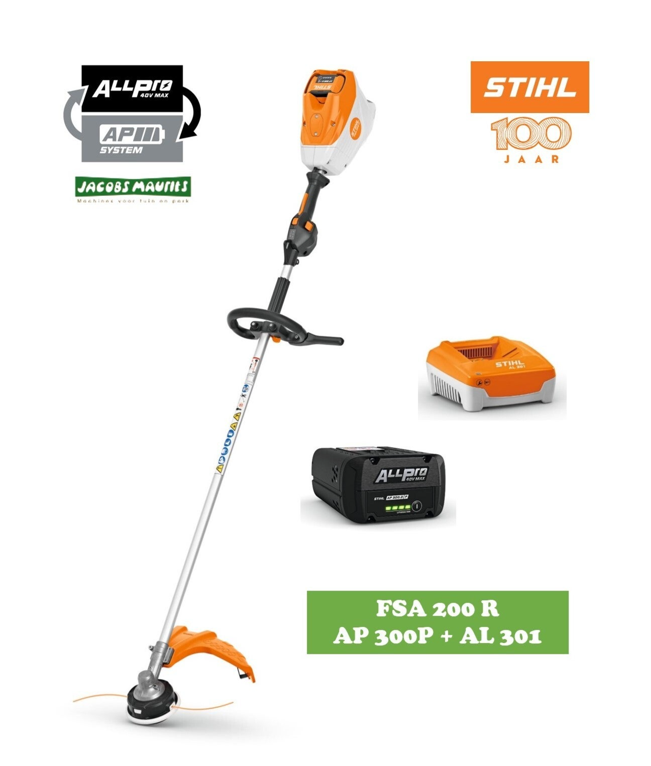 Stihl FSA 200 R PRO accu bosmaaier (met AP 300 P accu en AL 301 lader)