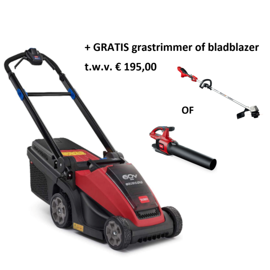 Toro 21843 accu grasmaaier (43cm, 60V met 4,0Ah accu en lader)