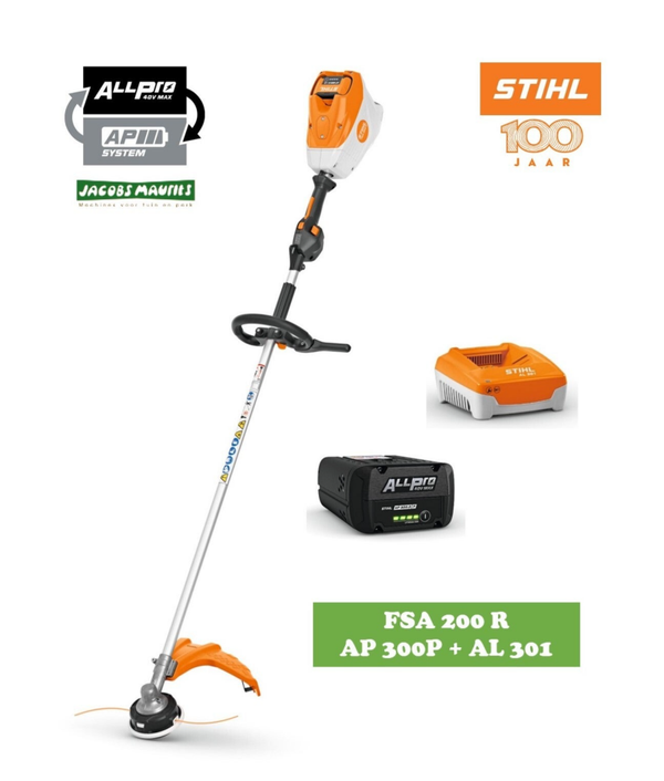 Stihl FSA 200 R PRO accu bosmaaier (met AP 300 P accu en AL 301 lader)