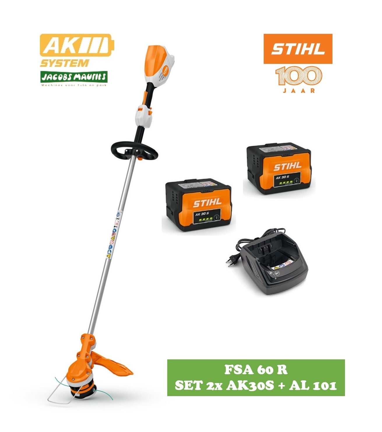 Stihl FSA 60 R accu grastrimmer (met 2x AK 30 S accu en lader AL 101)