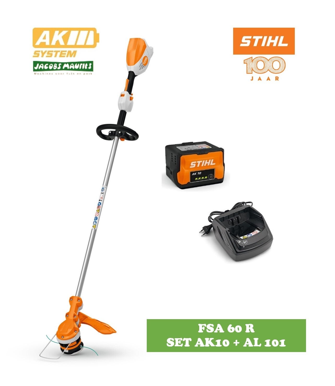Stihl FSA 60 R accu grastrimmer ( met AK 10 accu en lader AL 101)
