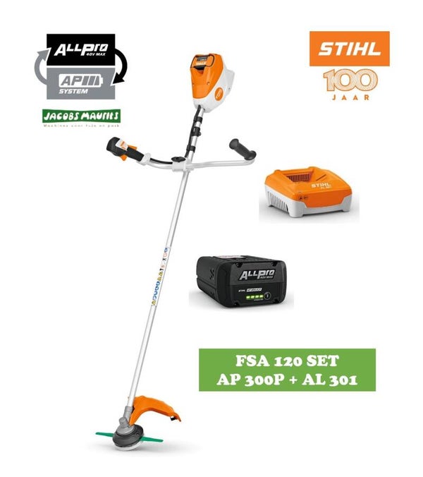 Stihl FSA 120 accu bosmaaier (met AP 300 P accu en AL 301 lader)