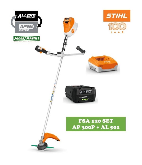 Stihl FSA 120 accu bosmaaier (met AP 300 P accu en AL 501 lader)